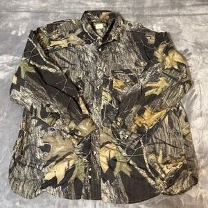 Remington Outdoor Clothing Camo Button Up Shirt Men's XL Long Sleeve Hunting